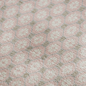 HomeRoots 10' X 14' Pink Ivory Gray Geometric Area Rug - Washable, UV Protected, Non-Slip & Stylish Design 693666