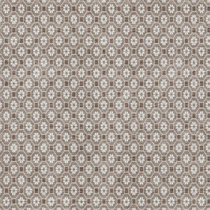 HomeRoots 9' X 12' Taupe Brown & Ivory Geometric Washable Area Rug – Durable, UV Protected, Family-Friendly Design 693671