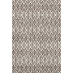 HomeRoots 10' Taupe Brown & Ivory Geometric Washable Area Rug with UV Protection for Modern Spaces & Easy Care 693672