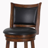 English Elm Jayz Black and Dark Brown Stool With Flared Legs