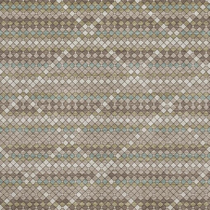 HomeRoots 5' X 8' Taupe Brown and Ivory Geometric Washable Area Rug – Durable, Stylish, Stain-Resistant, UV Protected 693704