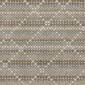 HomeRoots 8' Taupe Brown & Ivory Geometric Washable Area Rug with UV Protection for Modern Homes & Families 693706
