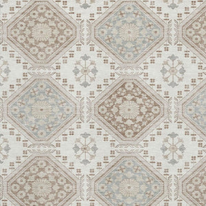 HomeRoots 10' X 14' Ivory Brown & Gray Floral Area Rug - Washable, UV-Protected, Family-Friendly Design 693732
