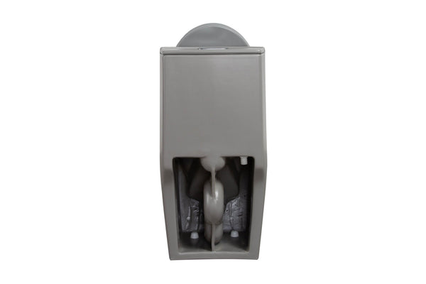 English Elm One-piece Elongated Ceramic Toilet Dual Flush Ada Comfort Height Glossy White Bath Light Grey W1920P385348