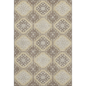 HomeRoots 9' X 12' Floral Taupe Beige & Gray Washable Area Rug - Durable, UV-Protected, Perfect for Homes 693761