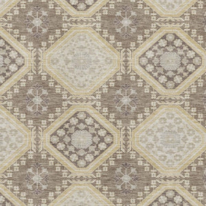 HomeRoots 10' X 14' Washable Floral Area Rug in Taupe & Gray - Durable, Stain Resistant, UV Protected Design 693762