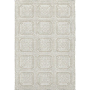 HomeRoots 9' X 12' Beige Ivory Taupe Geometric Washable Area Rug – Stylish, Durable, and Stain-Resistant Design! 693767