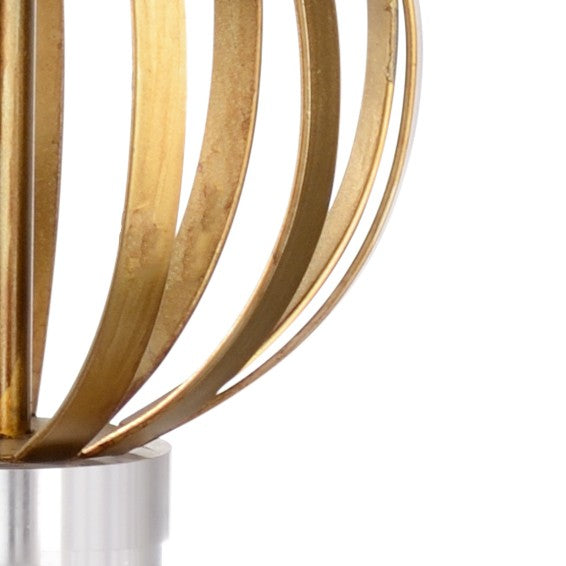 Chelsea House Chicago Metallic Gold Table Lamp With Crystal Accents, 32.5" Slim Transitional Accent Light For Rooms 69378