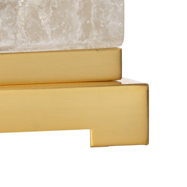 Chelsea House Park Place Lamp — Natural White Alabaster Shade With Antique Brass Iron Base, Warm Ambient Glow 69379