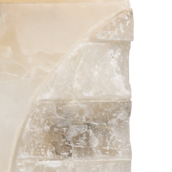 Chelsea House Park Place Lamp — Natural White Alabaster Shade With Antique Brass Iron Base, Warm Ambient Glow 69379