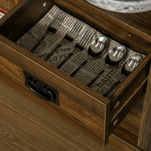 English Elm Homcom 3 Tier Slim Rolling Utility Cart with Drawer for Kitchen Bathroom Laundry W2225P229636