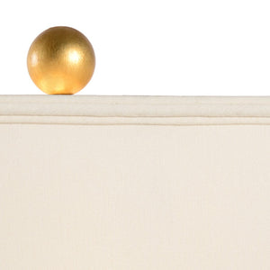 Chelsea House Satterfield Lamp — Warm Gray Lacquered Wood With Antique Gold Base, Transitional 28.5" Table Lamp 69380