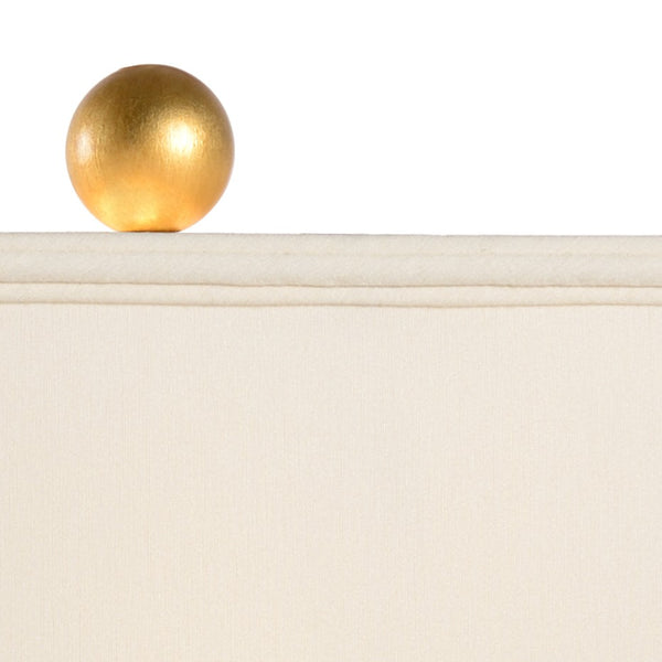 Chelsea House Satterfield Lamp — Warm Gray Lacquered Wood With Antique Gold Base, Transitional 28.5" Table Lamp 69380