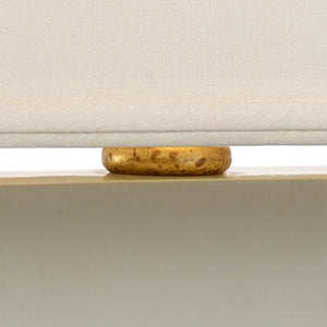 Chelsea House Satterfield Lamp — Warm Gray Lacquered Wood With Antique Gold Base, Transitional 28.5" Table Lamp 69380