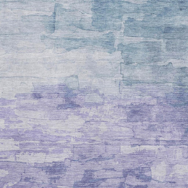 HomeRoots 9' X 12' Striped Denim Blue Area Rug with UV Protection - Stylish, Washable Design for Any Room 693857