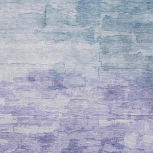 HomeRoots 10' X 14' Denim Blue Striped Washable Area Rug with UV Protection - Stylish & Durable for High-Traffic Spaces 693858