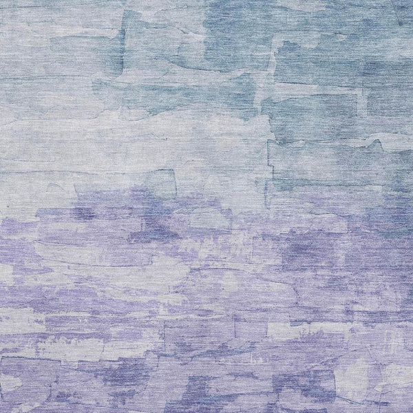 HomeRoots 10' X 14' Denim Blue Striped Washable Area Rug with UV Protection - Stylish & Durable for High-Traffic Spaces 693858