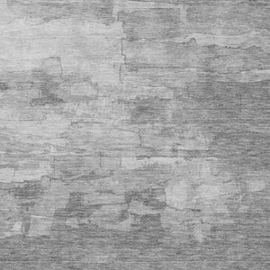 HomeRoots 8' Striped Washable Area Rug in Gray, Silver & Charcoal - UV Protected, Stain Resistant & Durable Design 693868