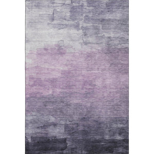HomeRoots 9' X 12' Striped Lavender Lilac Area Rug – Durable, Stain-Resistant, UV-Protected for Any Space 693875