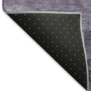 HomeRoots 9' X 12' Striped Lavender Lilac Area Rug – Durable, Stain-Resistant, UV-Protected for Any Space 693875