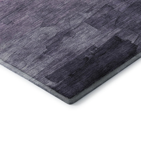 HomeRoots 9' X 12' Striped Lavender Lilac Area Rug – Durable, Stain-Resistant, UV-Protected for Any Space 693875