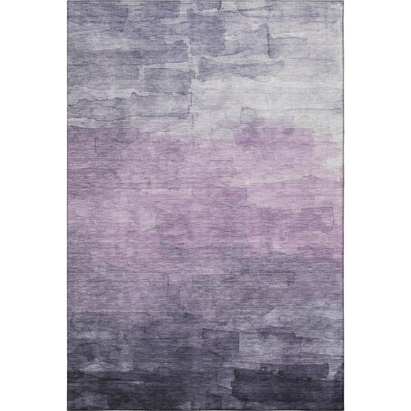 HomeRoots 9' X 12' Striped Lavender Lilac Area Rug – Durable, Stain-Resistant, UV-Protected for Any Space 693875