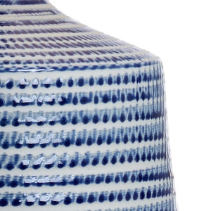 Chelsea House Beehive Cobalt Porcelain Table Lamp With Antique Gold Base And Off-White Linen Shade For Classics 69388