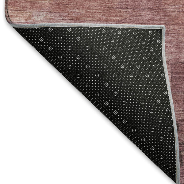 HomeRoots 9' X 12' Striped Washable Area Rug in Mauve, Beige, & Pink – Durable, UV-Protected & Easy Care! 693881