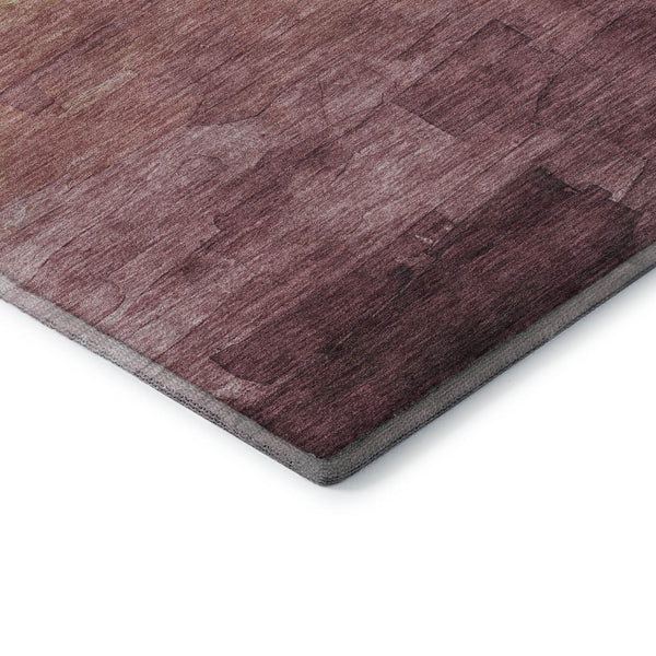 HomeRoots 9' X 12' Striped Washable Area Rug in Mauve, Beige, & Pink – Durable, UV-Protected & Easy Care! 693881