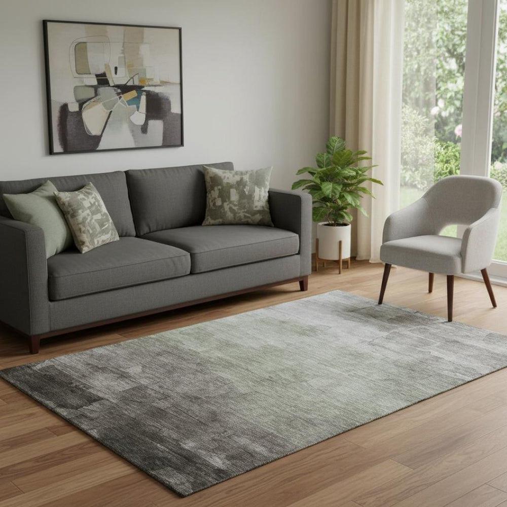 HomeRoots 5' X 8' Striped Taupe and Beige Area Rug - Durable, Stain Resistant, UV Protected for Stylish Homes 693890