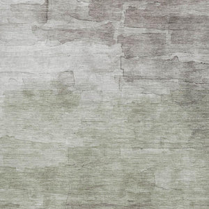 HomeRoots 8' Stylish Taupe and Beige Striped Washable Area Rug with UV Protection for High-Traffic Spaces 693892