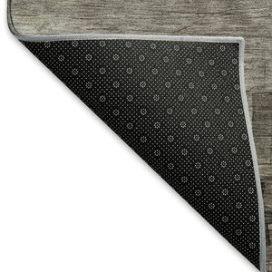 HomeRoots 9' X 12' Versatile Taupe and Beige Striped Area Rug - Washable, UV Resistant & Perfect for High-Traffic Spaces 693893