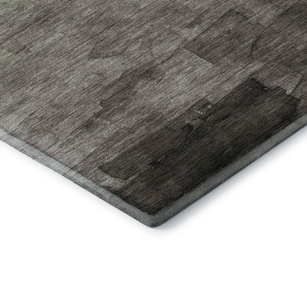 HomeRoots 9' X 12' Versatile Taupe and Beige Striped Area Rug - Washable, UV Resistant & Perfect for High-Traffic Spaces 693893