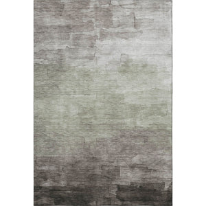 HomeRoots 10' Taupe & Beige Striped Washable Area Rug with UV Protection - Durable, Stain-Resistant Design! 693894