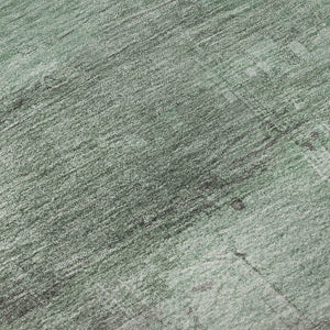 HomeRoots 8' X 8' Washable Round Rug in Artichoke Green, Aqua & Blush - Stylish, Durable & UV Protected Design! 693897