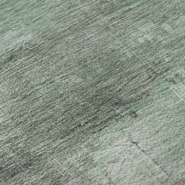 HomeRoots 8' X 8' Washable Round Rug in Artichoke Green, Aqua & Blush - Stylish, Durable & UV Protected Design! 693897