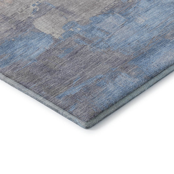 HomeRoots 10' Washable Abstract Area Rug in Beige, Salmon & Blue - UV Protected, Stain Resistant, Durable Design 693906