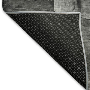 HomeRoots 10' Gray Silver Charcoal Abstract Washable Area Rug - UV Protected, Durable, and Easy Care Design 693912