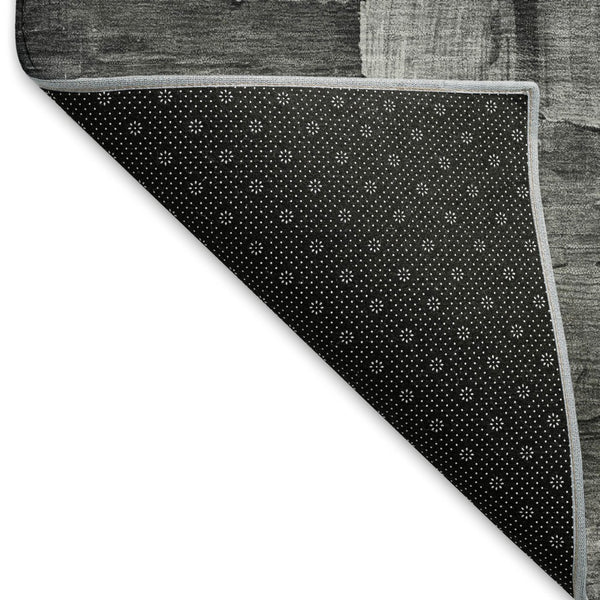 HomeRoots 10' Gray Silver Charcoal Abstract Washable Area Rug - UV Protected, Durable, and Easy Care Design 693912