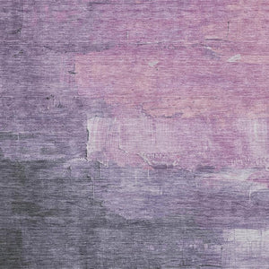 HomeRoots 8' Abstract Lavender and Green Washable Area Rug with UV Protection for High-Traffic Spaces 693916
