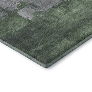 HomeRoots 10' X 14' Modern Lavender and Green Abstract Area Rug - Washable, UV-Protected, Perfect for Busy Homes 693918
