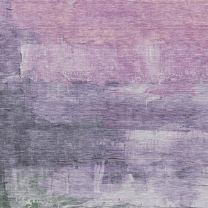 HomeRoots 10' X 14' Modern Lavender and Green Abstract Area Rug - Washable, UV-Protected, Perfect for Busy Homes 693918