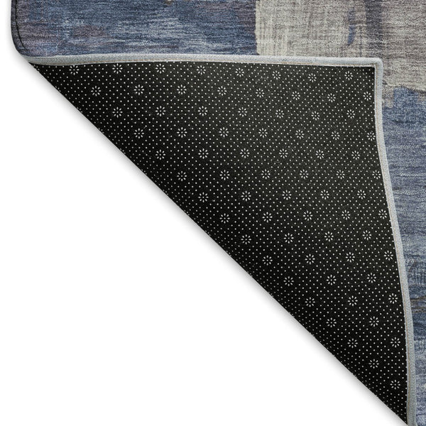 HomeRoots 9' X 12' Versatile Coffee, Green & Blue Abstract Area Rug – Washable, UV Protected & Kid-Friendly! 693929