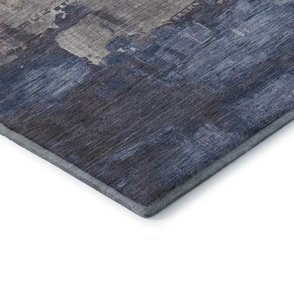 HomeRoots 9' X 12' Versatile Coffee, Green & Blue Abstract Area Rug – Washable, UV Protected & Kid-Friendly! 693929