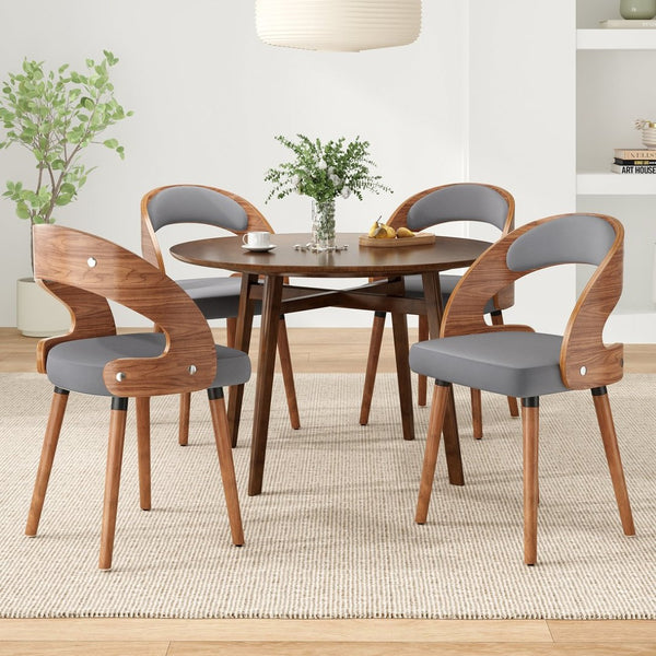 English Elm Swivel Counter Stools Set of 2 Rattan Back Pu Seat Mid Century Wood Frame Kitchen Dark Gray T3623P433533