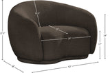 Hyde Brown Boucle Fabric Chair 693Brown-C Meridian Furniture