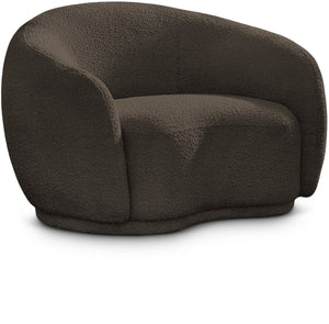 Hyde Brown Boucle Fabric Chair 693Brown-C Meridian Furniture