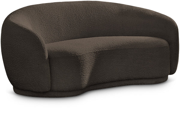 Hyde Brown Boucle Fabric Loveseat 693Brown-L Meridian Furniture