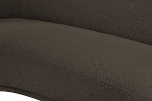Hyde Brown Boucle Fabric Loveseat 693Brown-L Meridian Furniture