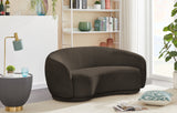Hyde Brown Boucle Fabric Loveseat 693Brown-L Meridian Furniture